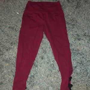 Maroon Yoga Leggings